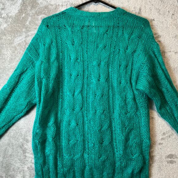 Anthropologie The Posey Stitchy Distressed Wool Blend Knit Sweater XS Petite - Picture 3 of 6
